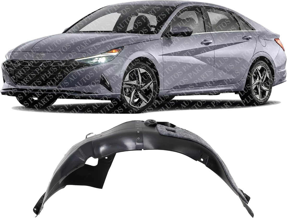 Front Fender Liner Left Driver Side Direct Replacement Compatible With 2021-2023 Hyundai Elantra HY1248186 86811AB000