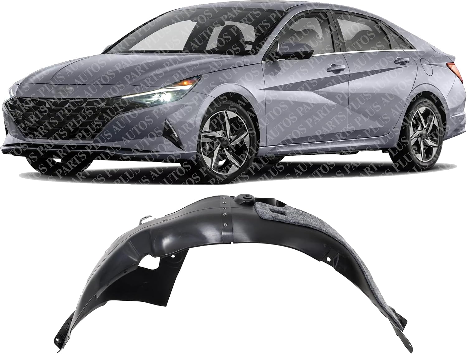 Front Fender Liner Left Driver Side Direct Replacement Compatible With 2021-2023 Hyundai Elantra HY1248186 86811AB000
