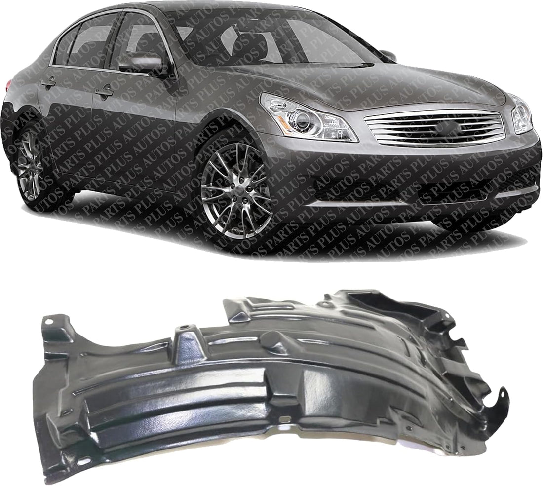 Front Fender Liner Rear Section Right Passenger Side Direct Replacement Compatible With 2003-2007 Infiniti G35 IN1251105 63842AM800
