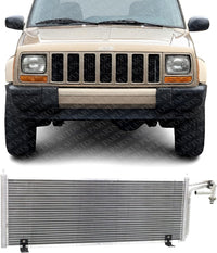 Front A/C Condenser Aluminum Core Direct Replacement Compatible With 1997-2001 Jeep Cherokee CH3030147 55036595AG