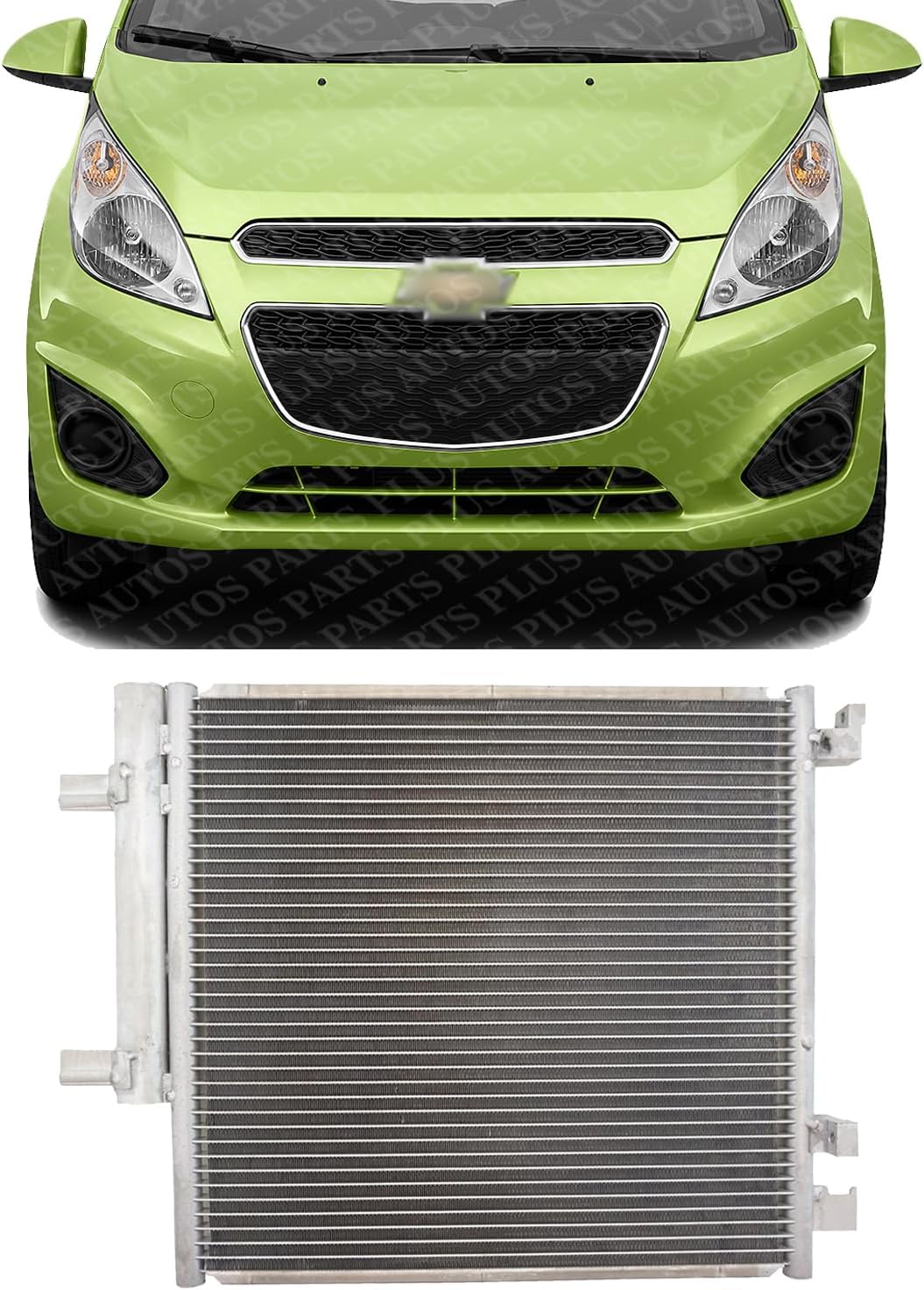 Front AC Condenser Aluminum Core Direct Replacement Compatible With 2013-2015 Chevrolet Spark GM3030301 42366121