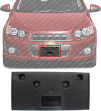 Front License Plate Bracket Textured Direct Replacement Compatible with 2012-2016 Chevrolet Sonic GM1068170 95939549