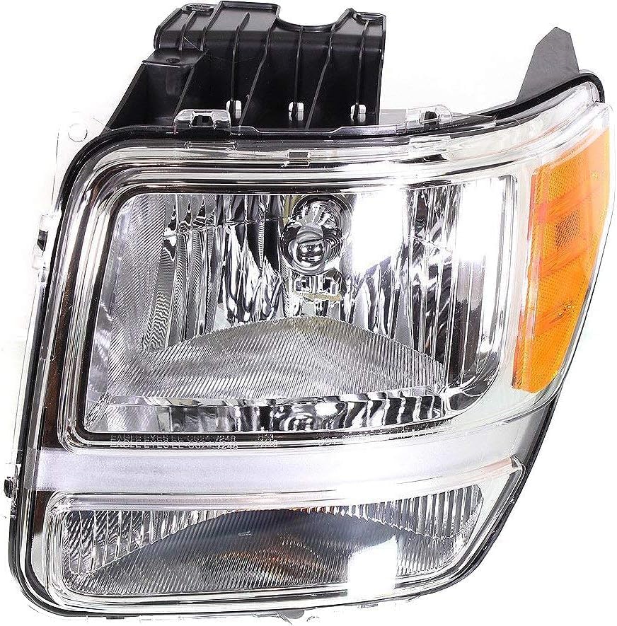 Set Of 2 Front Headlight Assembly Halogen Right Passenger & Left Driver Side Direct Replacement Compatible With 2007-2011 Dodge Nitro 55157225AD-PFM 55157224AD-PFM