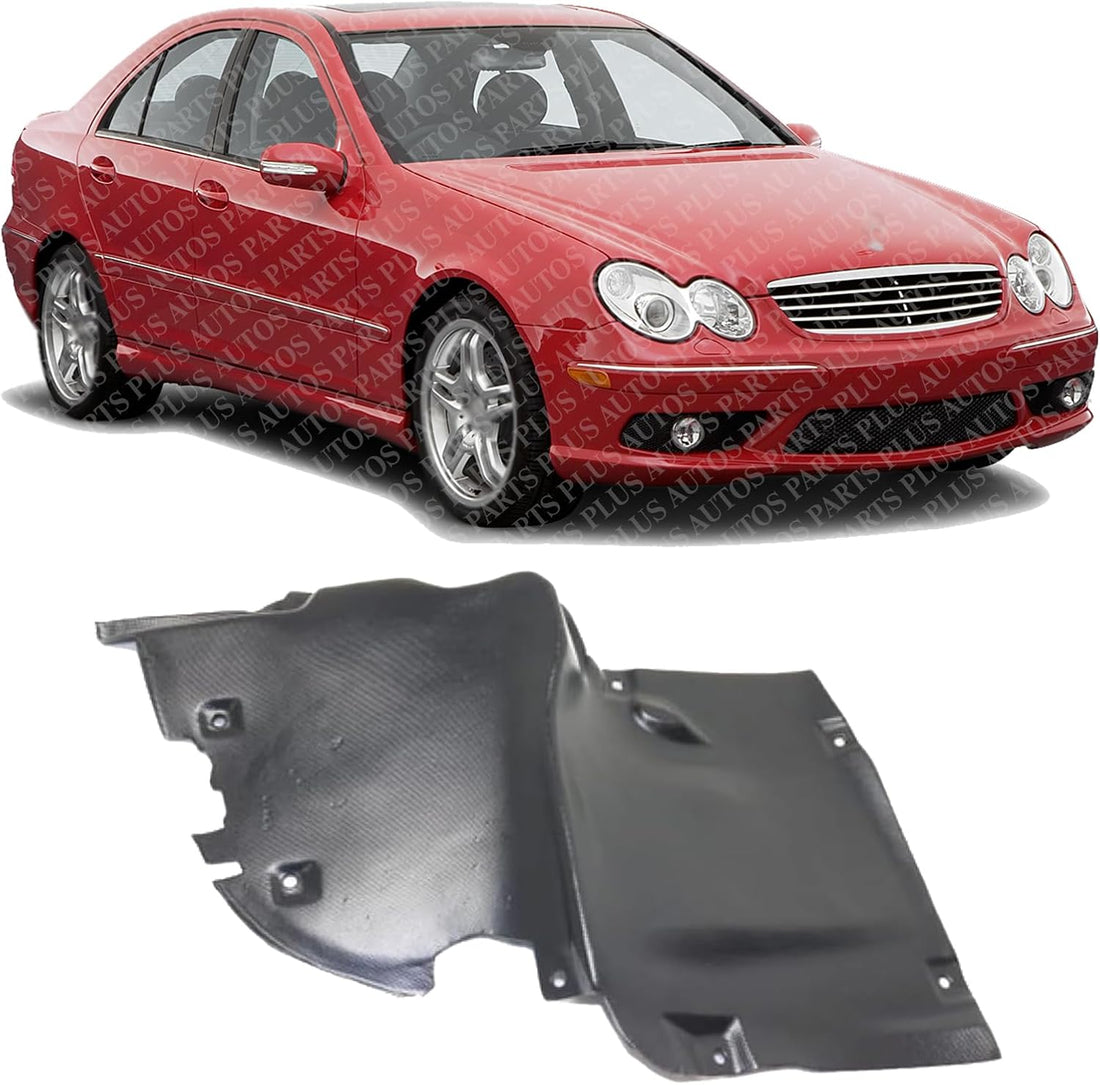 Front Fender Liner Lower Section Right Passenger Side Direct Replacement Compatible With 2002-2005 Mercedes Benz C-Class MB1249112 2038841622