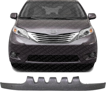 Front Bumper Impact Absorber Plastic Direct Replacement Compatible With 2011-2014 Toyota Sienna TO1070166 5261108030