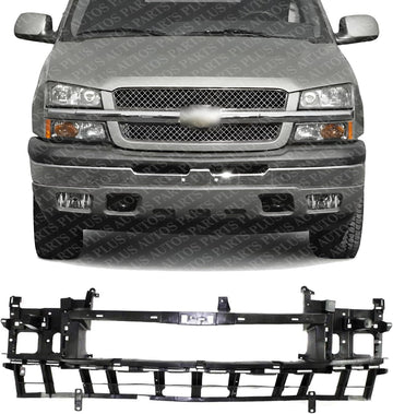 Front Header Panel With Body Cladding Direct Replacement Compatible With 2002-2006 Chevrolet Avalanche GM1220166 15239008