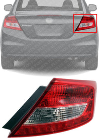 Tail Light Assembly Right Passenger Side Direct Replacement Compatible With 2012-2013 Honda Civic HO2801179 33500TS8A01