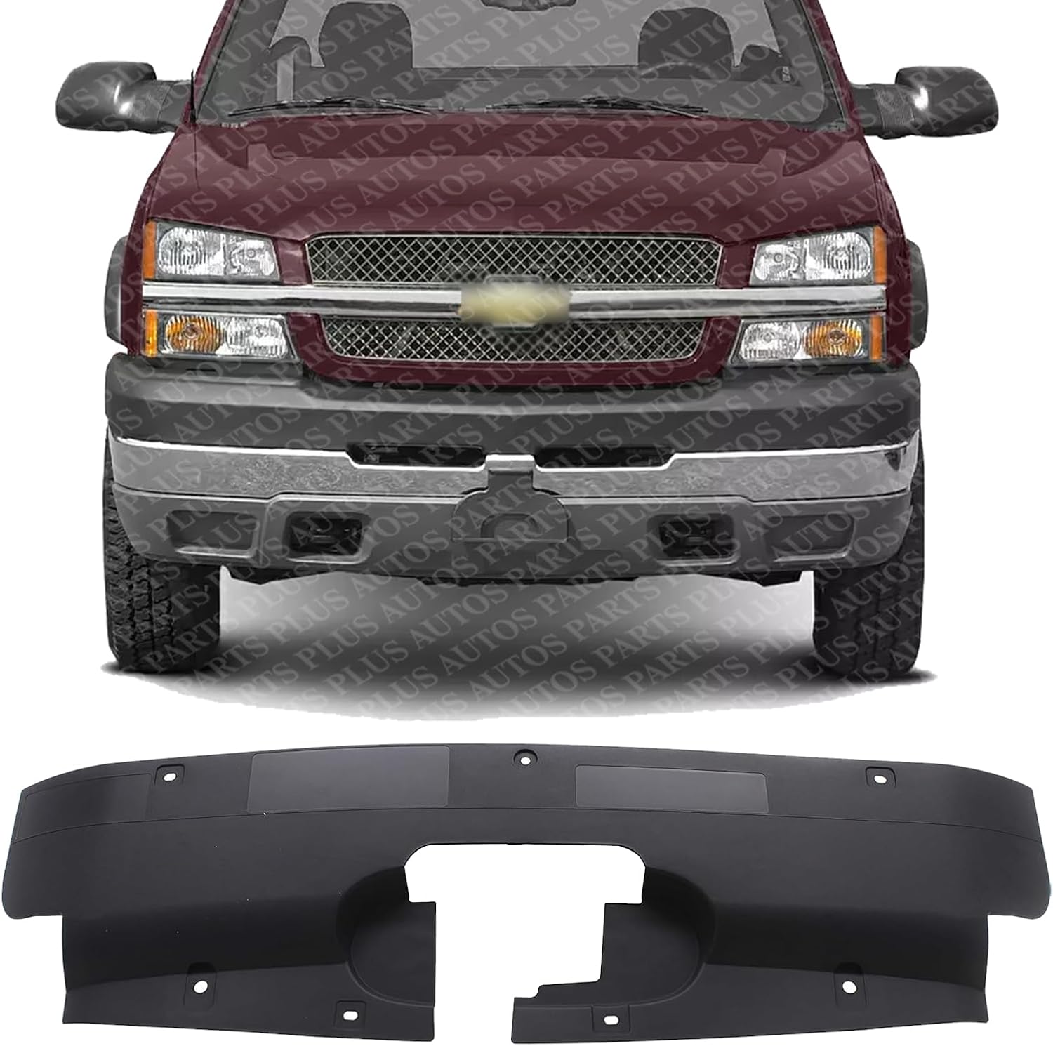 Front Radiator Support Cover Air Deflector Plastic Direct Replacement Compatible With 2003-2007 Chevrolet Silverado / 2002-2004 Avalanche GM1224146 15809932
