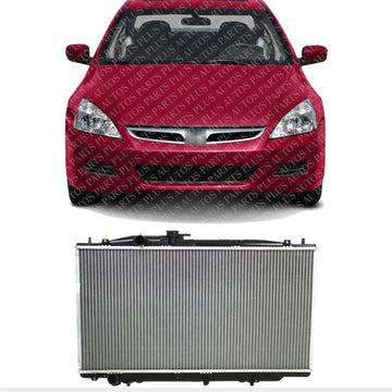 Front Radiator Aluminum Core Direct Replacement Compatible With 2003-2007 Honda Accord HO3010191 19010RCAA53