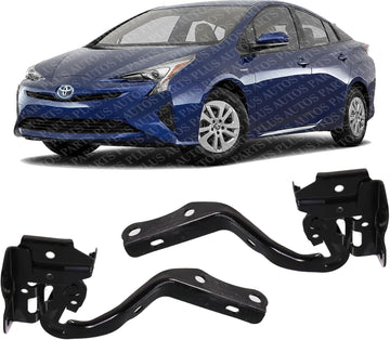 Set of 2 Front Hood Hinge Steel Right Passenger & Left Driver Side Direct Replacement Compatible with 2016-2022 Toyota Prius / 2017-2022 Prime TO1236231 TO1236232 5341047130