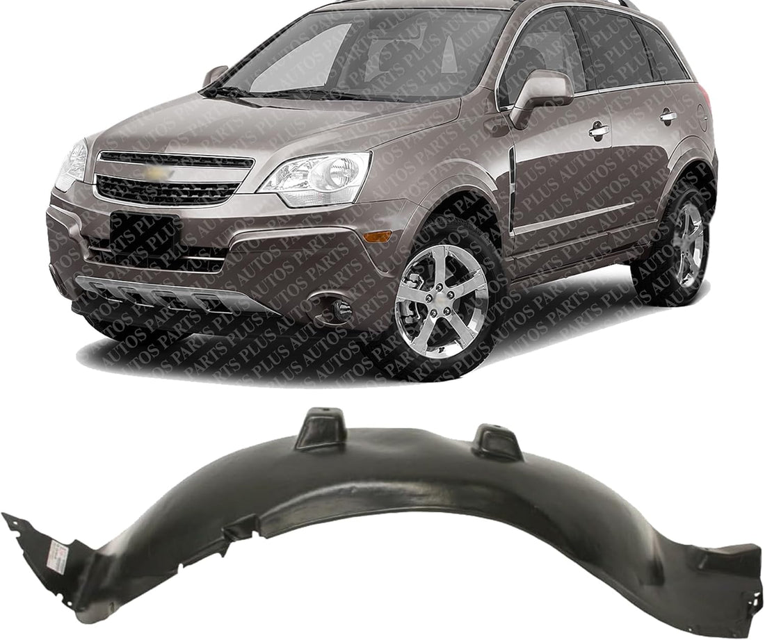 Front Fender Liner Left Driver Side Direct Replacement Compatible With 2008-2012 Saturn Vue / 2012-2015 Chevrolet Captiva Sport GM1248194 22890048