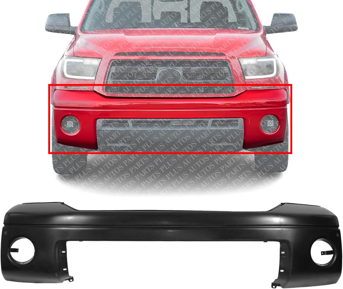 AUTOS PARTS PLUS Front Bumper Cover Primed With Sensor Holes Direct Replacement Compatible With 2007-2013 Toyota Tundra TO1000333 521190C945