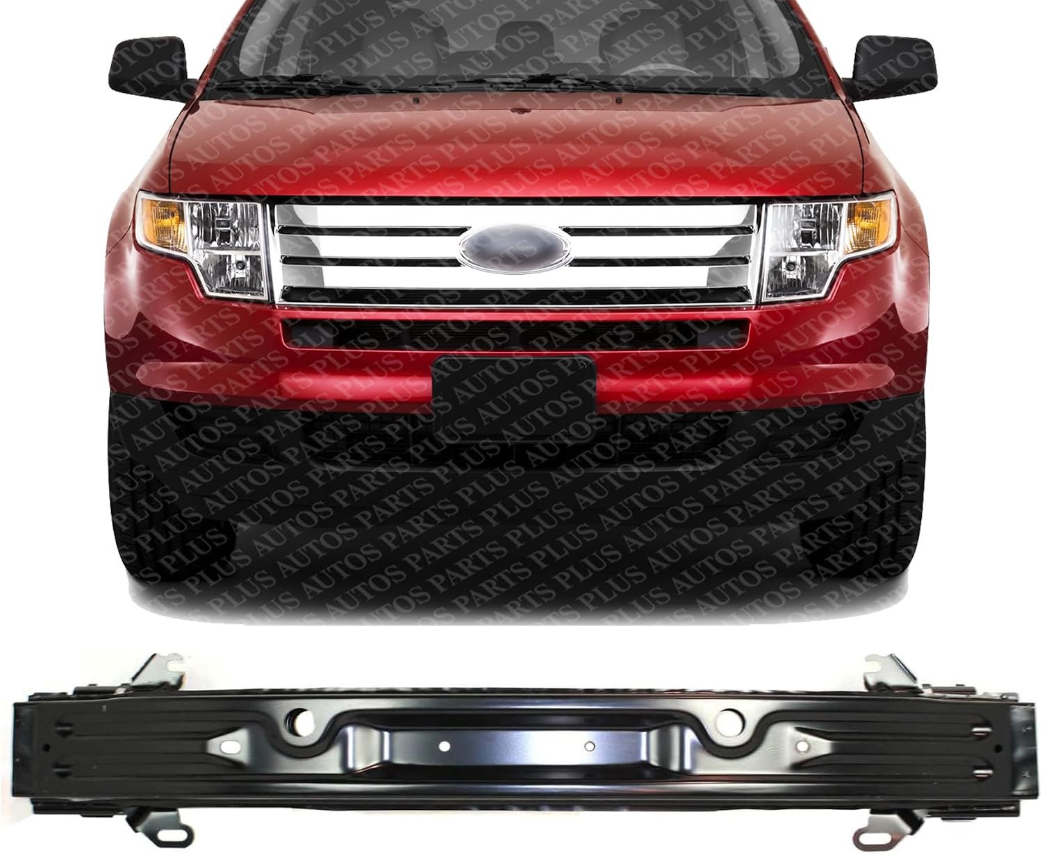 Front Bumper Reinforcement Impact Bar Direct Replacement Compatible With 2007-2015 Lincoln MKX / 2007-2014 Ford Edge FO1006251 AT4Z17757B