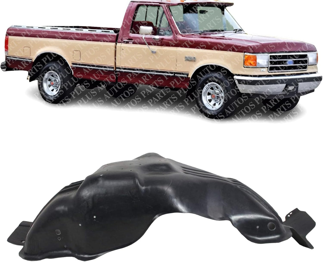 Front Fender Liner Right Passenger Side Direct Replacement Compatible With 1987-1997 Ford F-Series FO1247104 F4TZ16054A
