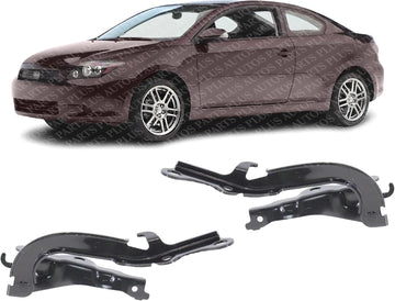 Set of 2 Front Hood Hinge Steel Left Driver & Right Passenger Side Direct Replacement Compatible with 2005-2010 Scion tC SC1236101 SC1236100 5341021070 5342021070