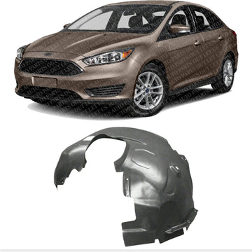 Front Fender Liners Vacuum Form Left Driver Side Direct Replacement Compatible With 2012-2018 Ford Focus FO1248150 AM5Z16103B