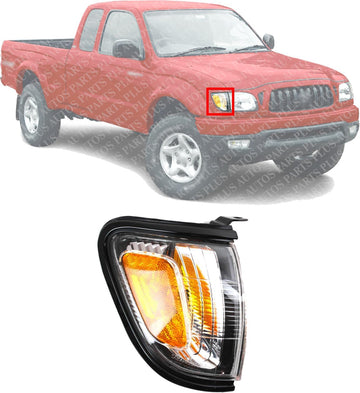 Front Corner Light Assembly Right Passenger Side Direct Replacement Compatible With 2001-2004 Toyota Tacoma TO2521163 8161004090C0