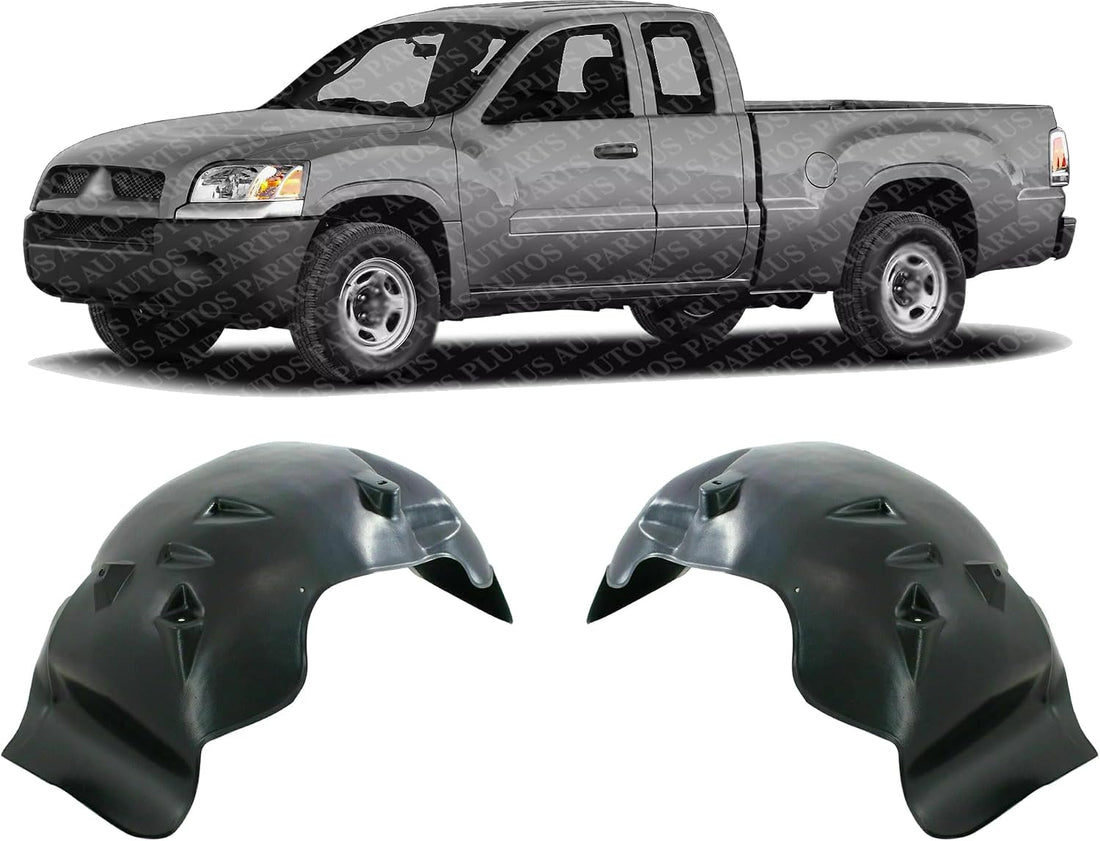 Set Of 2 Front Fender Liner Left Driver & Right Passenger Side Direct Replacement Compatible With 2005-2011 Dodge Dakota / 2006-2009 Mitsubishi Raider CH1249129 CH1248129 55077712AF