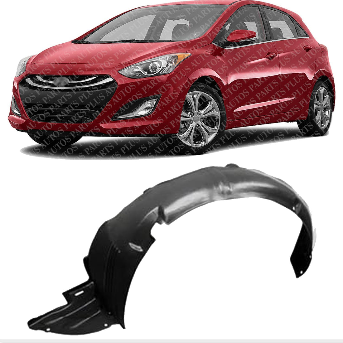 Front Fender Liner Left Driver Side Direct Replacement Compatible With 2013-2015 Hyundai Elantra HY1248138 86811A5000