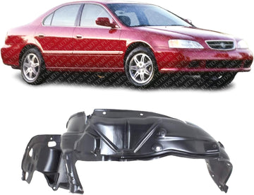 Front Fender Liner Right Passenger Side Direct Replacement Compatible With 1999-2001 Acura TL AC1249106 74101S0KA00