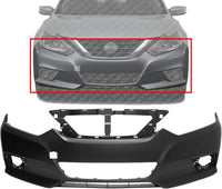 AUTOS PARTS PLUS Front Bumper Cover Primed Direct Replacement Compatible With 2016-2018 Nissan Altima NI1000311 620229HS0H