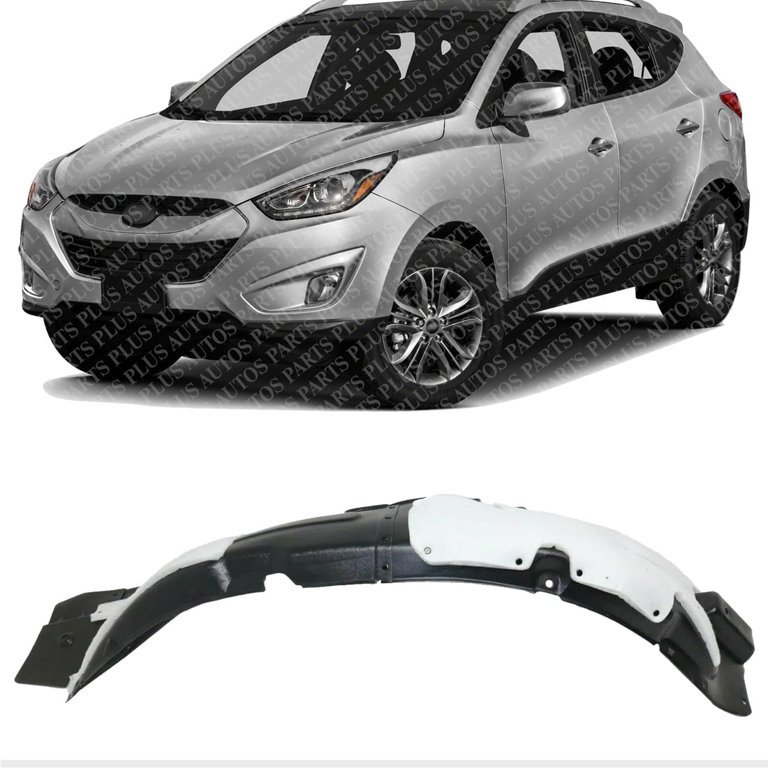 Front Fender Liner Left Driver Side Direct Replacement Compatible With 2014-2015 Hyundai Tucson HY1248139 868112S600