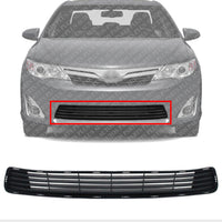 Front Bumper Grille Textured Black Plastic Direct Replacement Compatible With 2012-2014 Toyota Camry TO1036128 5311206200