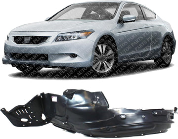 Front Fender Liner Left Driver Side Direct Replacement Compatible With 2008-2012 Honda Accord HO1248131 74150TE0A01