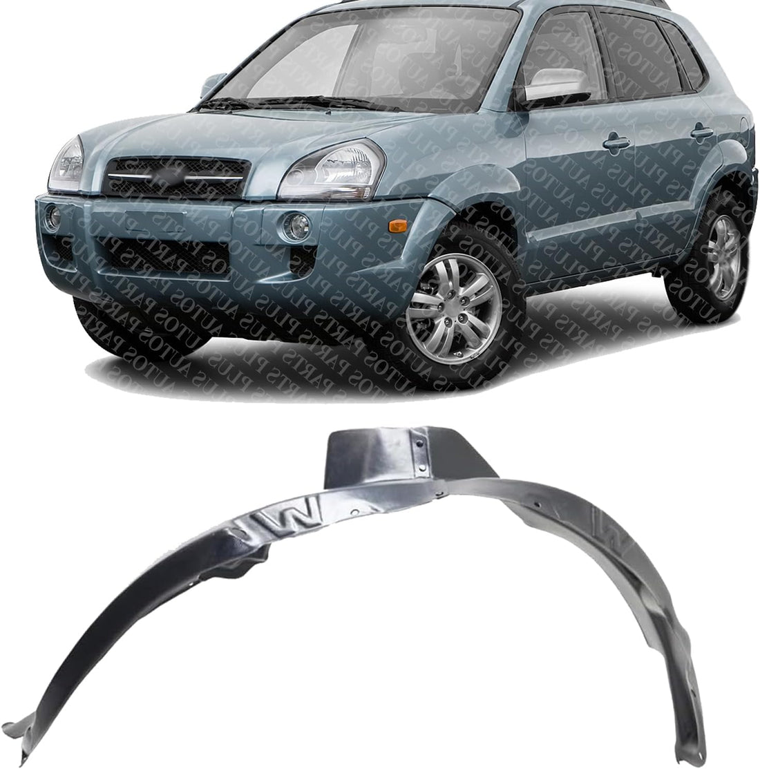 Front Fender Liner Left Driver Side Direct Replacement Compatible With 2005-2009 Hyundai Tucson HY1250110 868112E010