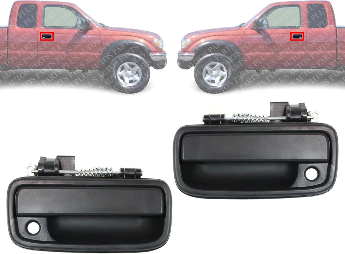 Set of 2 Front Door Handle Textured Left Driver & Right Passenger Side Direct Replacement Compatible with 1995-2004 Toyota Tacoma TO1310117 TO1311117 6922035020 6921035020