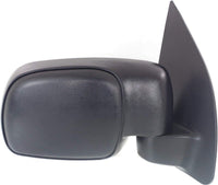 Front Power Mirror Manual Folding Non-Heated Textured Right Passenger Side Direct Replacement Compatible With 1999-2010 Ford F-Series Super Duty FO1321217 F81Z17682AAA