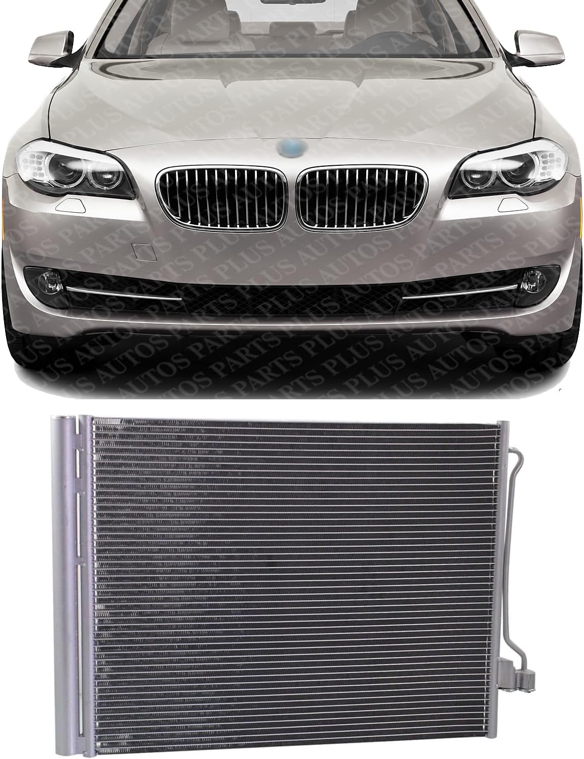 Front A/C Condenser Aluminum Core Direct Replacement Compatible With 2011-2016 BMW 550i / 2012-2019 6-Series BM3030128 64536805452