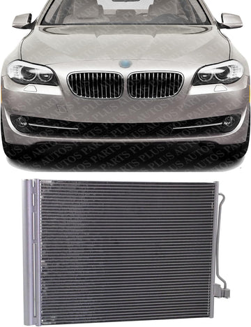 Front A/C Condenser Aluminum Core Direct Replacement Compatible With 2011-2016 BMW 550i / 2012-2019 6-Series BM3030128 64536805452