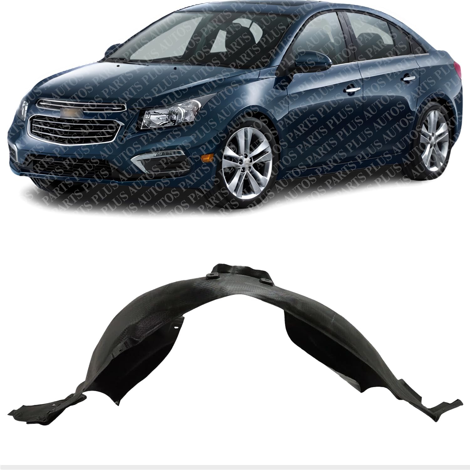 Front Fender Liner Left Driver Side Direct Replacement Compatible With 2011-2016 Chevrolet Cruze/Chevrolet Cruze Limited GM1248226 95472793