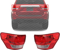 Set Of 2 Tail Light Outer Assembly Left Driver & Right Passenger Side Direct Replacement Compatible With 2011-2013 Jeep Grand Cherokee CH2805100 CH2804100 55079420AG 55079421AG