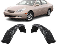 Set Of 2 Front Fender Liner Plastic Left Driver & Right Passenger Side Direct Replacement Compatible With 2002-2003 Lexus ES300 / 2004-2006 ES330 LX1251111 LX1250111
