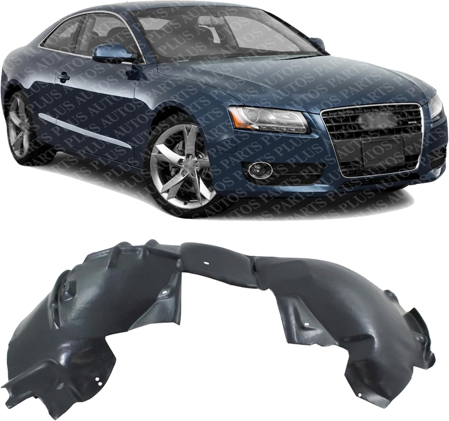 Front Fender Liner Right Passenger Side Direct Replacement Compatible With 2008-2017 Audi A5 / S5 AU1249123 8T0821172M