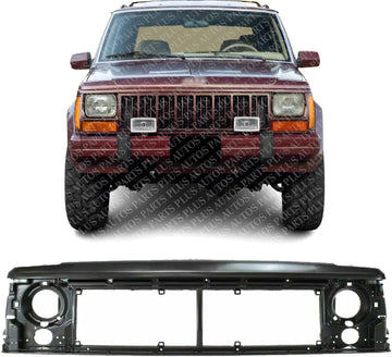 Front Header Panel Primed Thermoplastic Direct Replacement Compatible With 1991-1996 Jeep Cherokee CH1220107 55294926