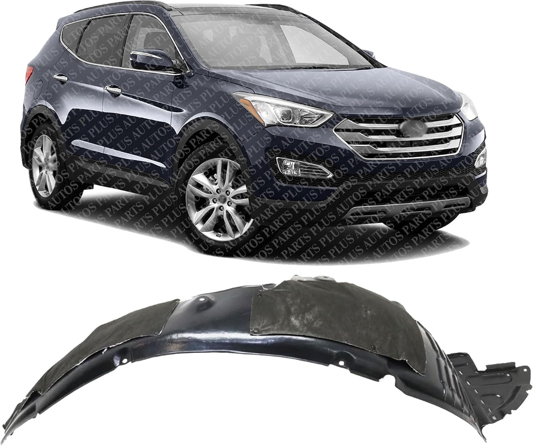 Front Fender Liner Right Passenger Side Direct Replacement Compatible With 2013-2016 Hyundai Santa Fe HY1249129 86812B8000