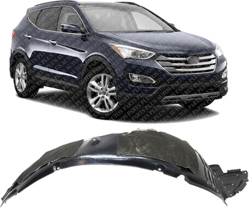 Front Fender Liner Right Passenger Side Direct Replacement Compatible With 2013-2016 Hyundai Santa Fe HY1249129 86812B8000