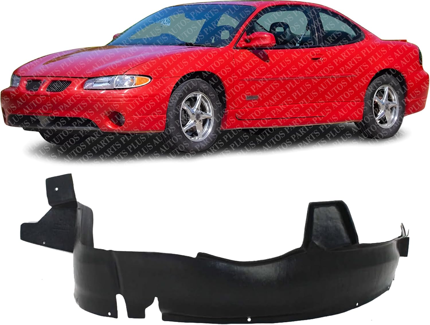 Front Fender Liner Left Driver Side Direct Replacement Compatible With 1997-2003 Pontiac Grand Prix GM1248131 10309518