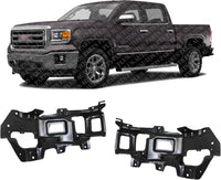 Set Of 2 Front Bumper Bracket Left Driver & Right Passenger Side Direct Replacement Compatible With 2014-2015 GMC Sierra 1500 GM1062109 GM1063109 22902346 22902345