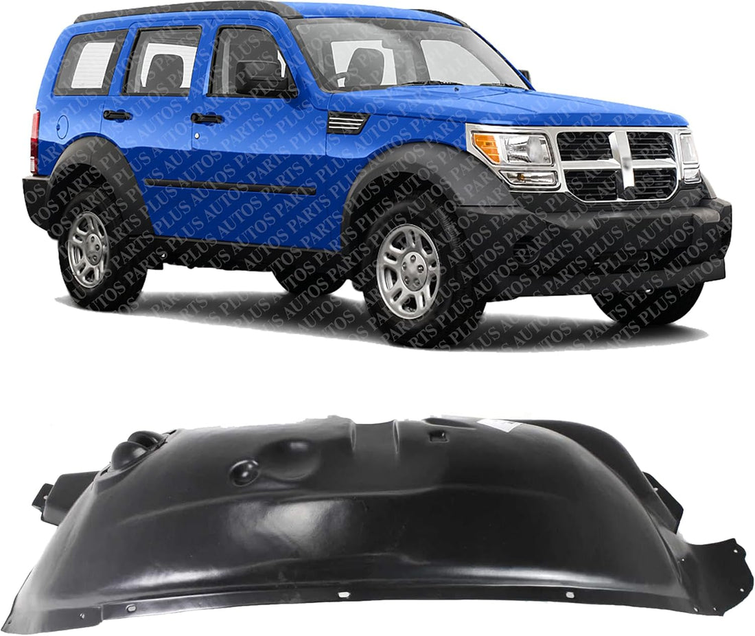 Front Fender Liner Right Passenger Side Direct Replacement Compatible With 2007-2011 Dodge Nitro CH1249140 55157170AD