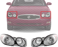 Set of 2 Front Headlight Assembly Right Passenger & Left Driver Side Direct Replacement Compatible With 2005-2007 Buick Allure/LaCrosse GM2518142 GM2519142 25942066 25942067