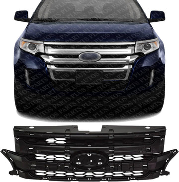Front Grille Assembly Primed Shell And Insert Direct Replacement Compatible With 2012-2014 Ford Edge FO1223125 CT4Z8A284BA