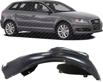 Front Fender Liner Rear Section Right Passenger Side Direct Replacement Compatible With 2006-2013 Audi A3 AU1251102 8P0821172G