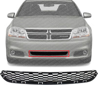Front Bumper Lower Grille Textured Plastic Direct Replacement Compatible With 2011-2014 Dodge Avenger CH1036119 68081994AA