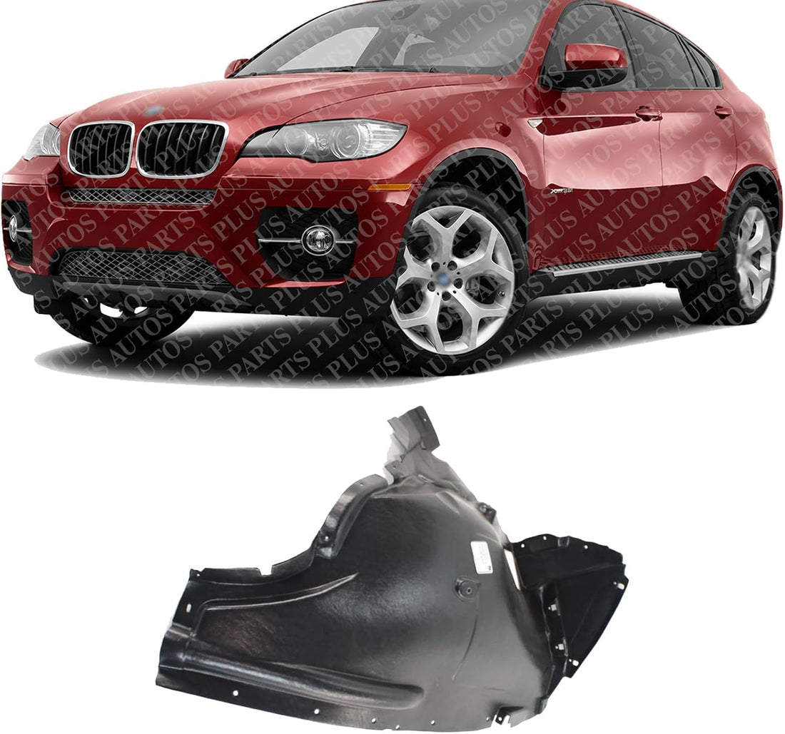 Front Section Fender Liner Left Driver Side Direct Replacement Compatible With 2008-2014 BMW X6 BM1248111 51717180617