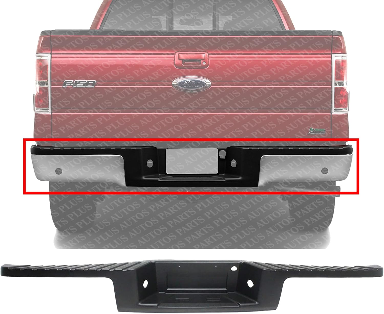 Rear Bumper Step Pad With Towing Direct Replacement Compatible With 2009-2014 Ford F-150 FO1191124 9L3Z17B807B