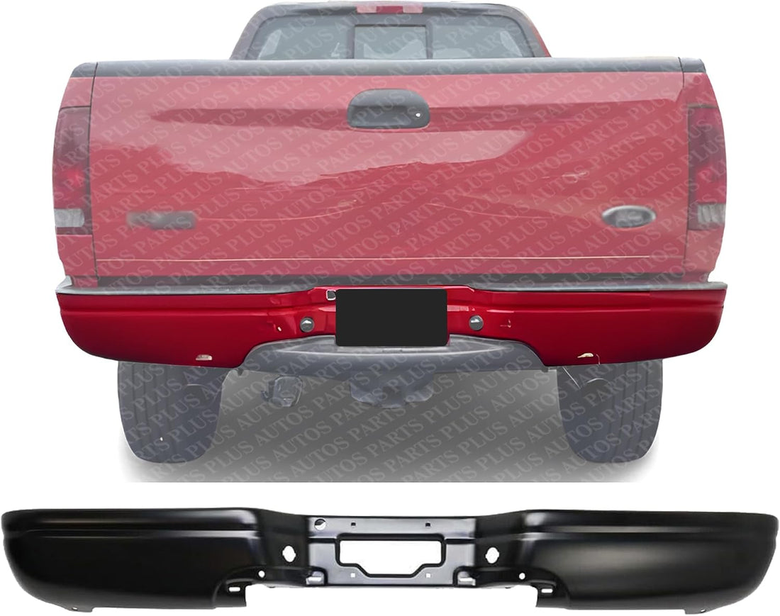 Step Bumper Face Bar Primed Steel Direct Replacement Compatible With 1997-2003 Ford F-150/2004 Heritage / 1997-2007 Ford F-Series Super Duty FO1102305 2C3Z17906DA